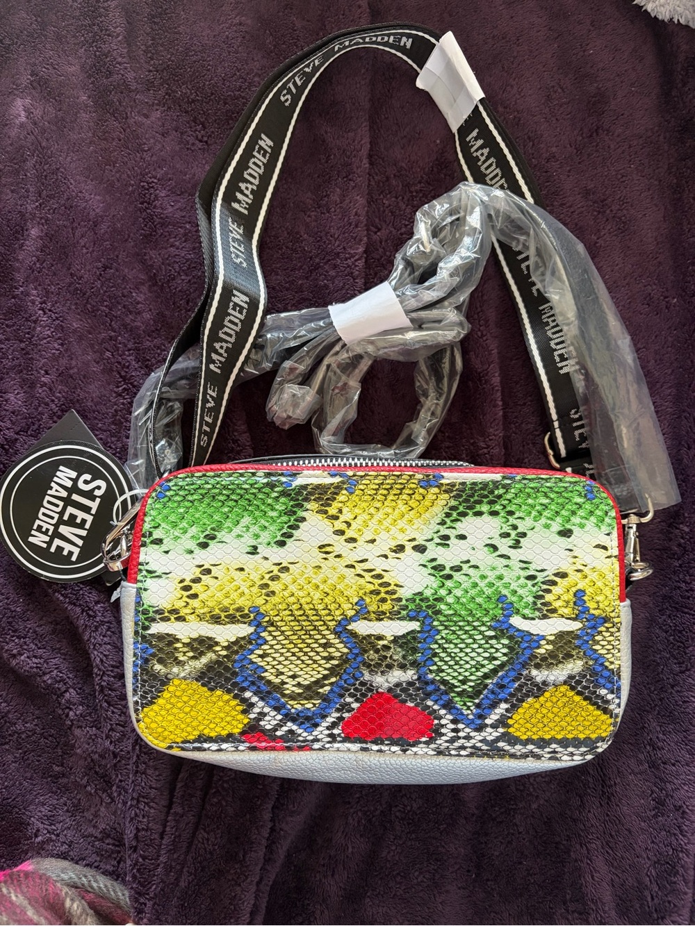 Steve Madden Multicolor Snake-Print Crossbody